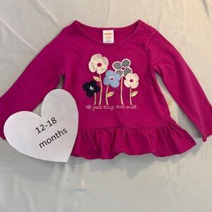 Gymboree - Pink Floral Long Sleeve Tee